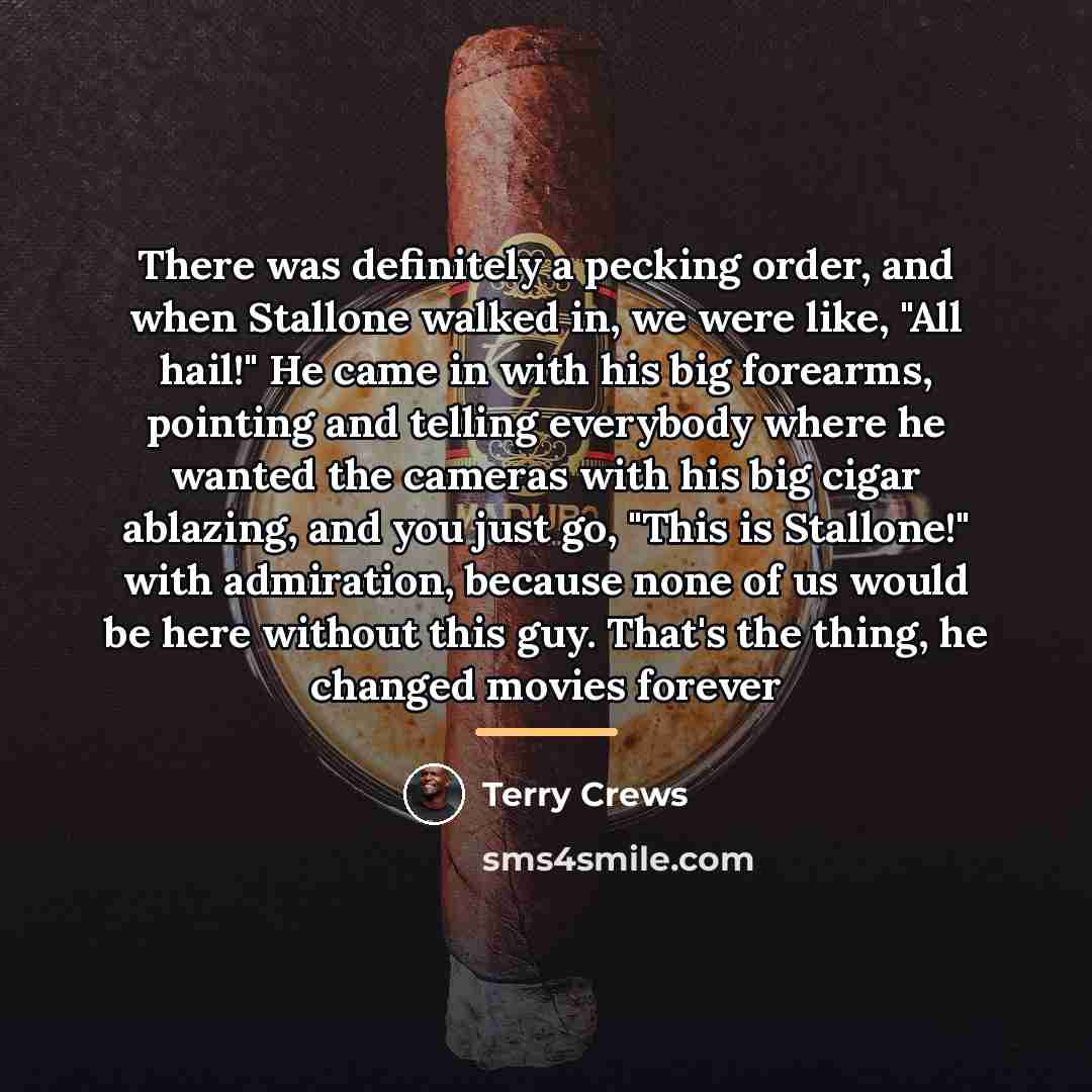 “There was definitely a pecking order, and when Stallone walked…” quote by Terry Crews