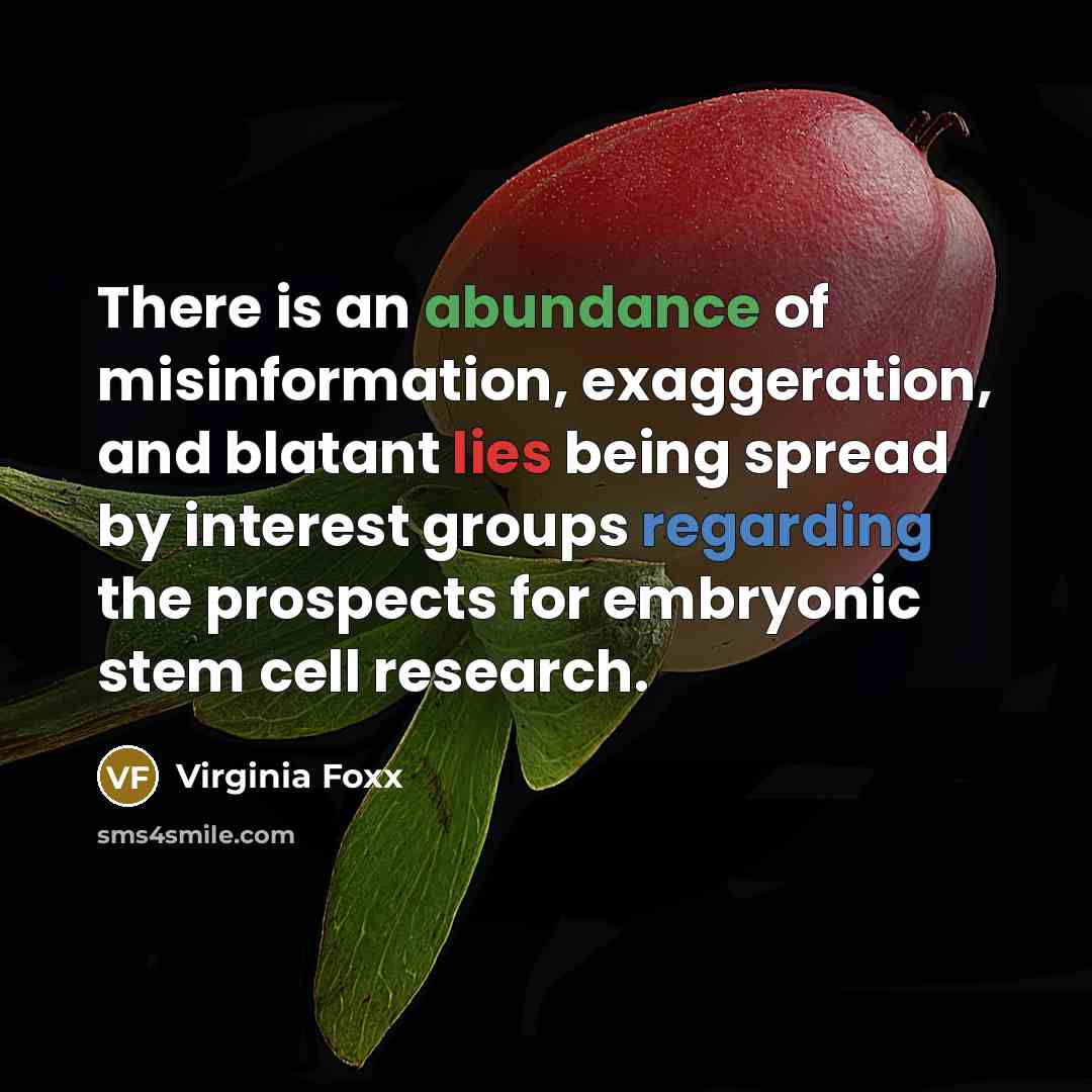 “There is an abundance of misinformation, exaggeration, and blatant lies…” quote by Virginia Foxx