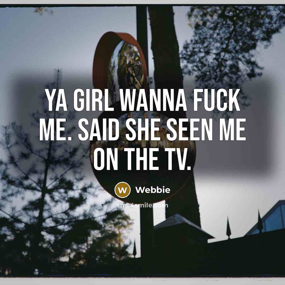 “Ya girl wanna fuck me. Said she seen me on…” quote by Webbie