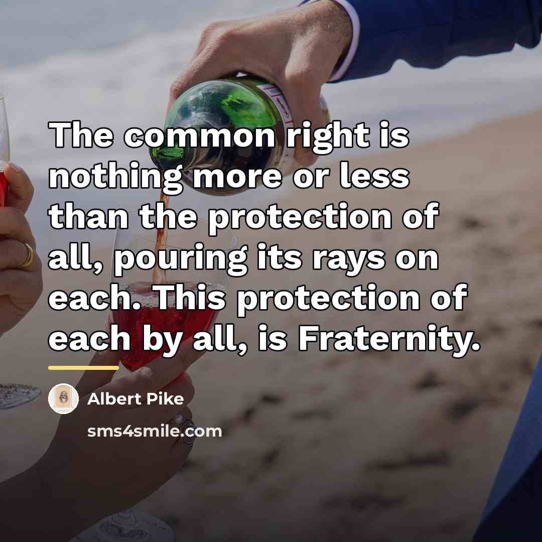 “The common right is nothing more or less than the…” quote by Albert Pike
