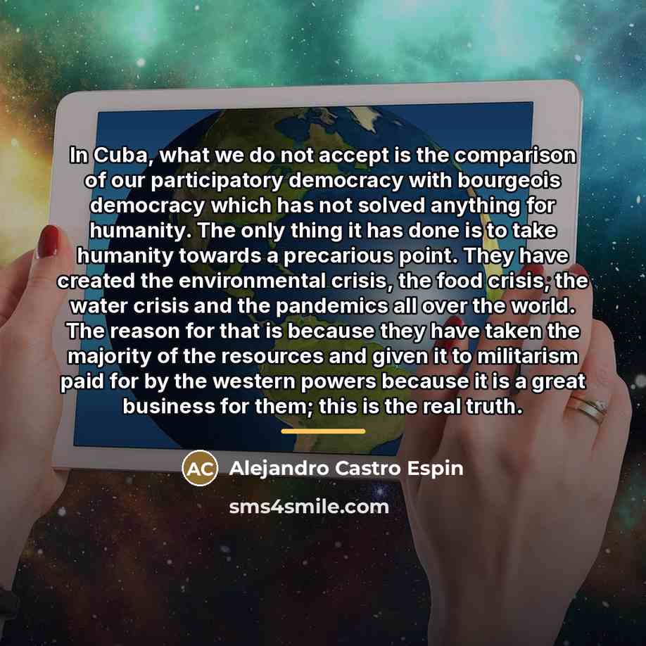 “In Cuba, what we do not accept is the comparison…” quote by Alejandro Castro Espin