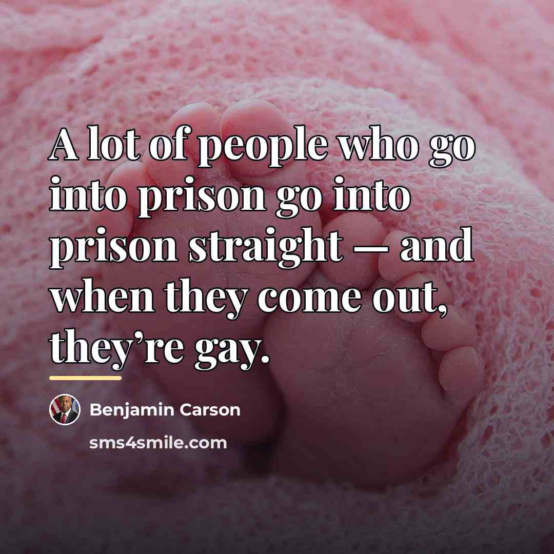 “A lot of people who go into prison go into…” quote by Benjamin Carson