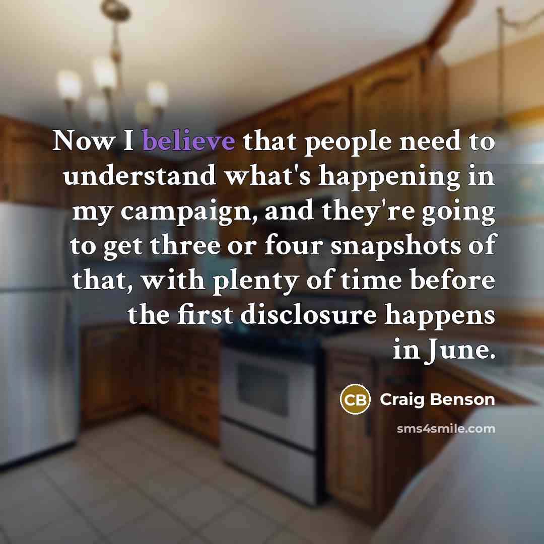 “Now I believe that people need to understand what's happening…” quote by Craig Benson