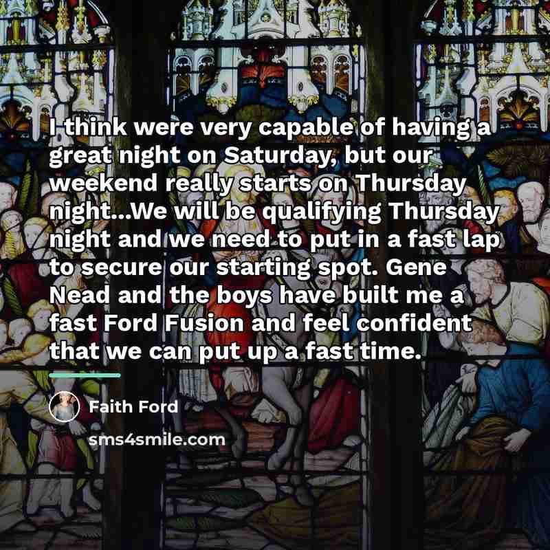 “I think were very capable of having a great night…” quote by Faith Ford