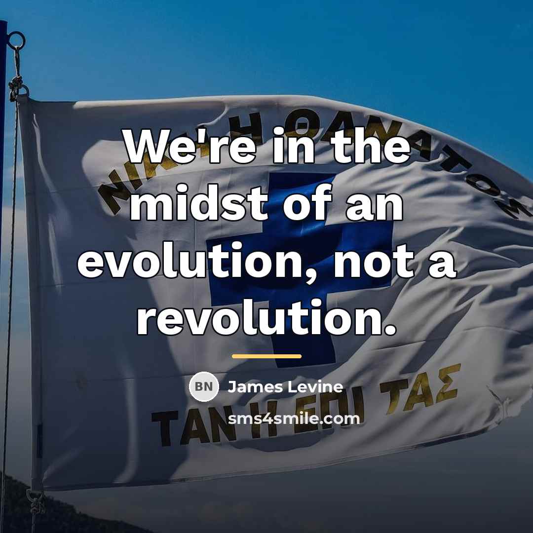 “We're in the midst of an evolution, not a revolution.…” quote by James Levine