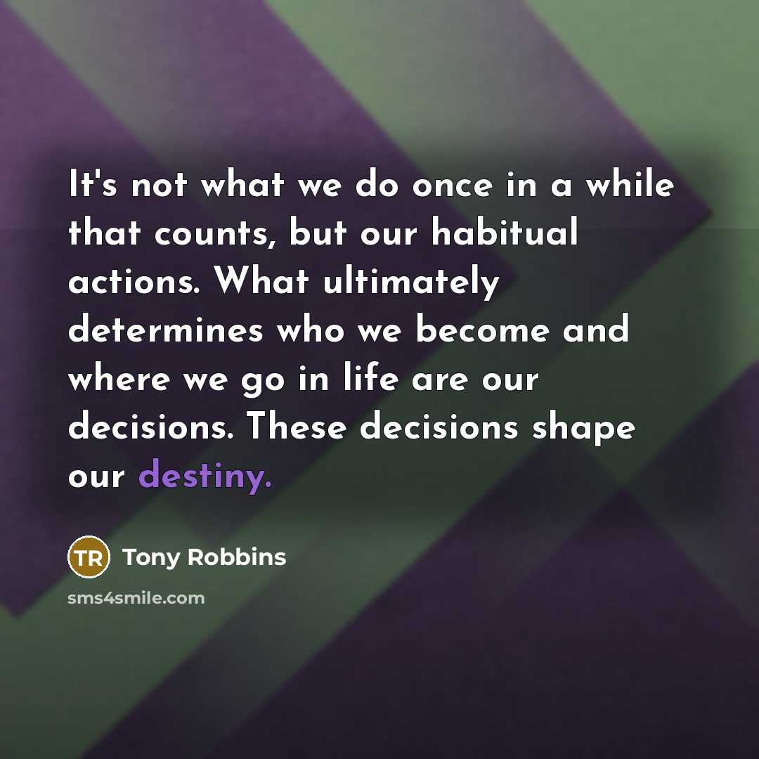 “It's not what we do once in a while that…” quote by Tony Robbins