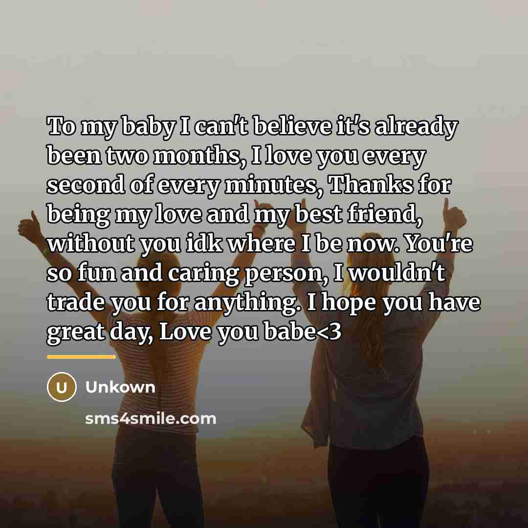“To my baby I can't believe it's already been two…” quote by Unkown