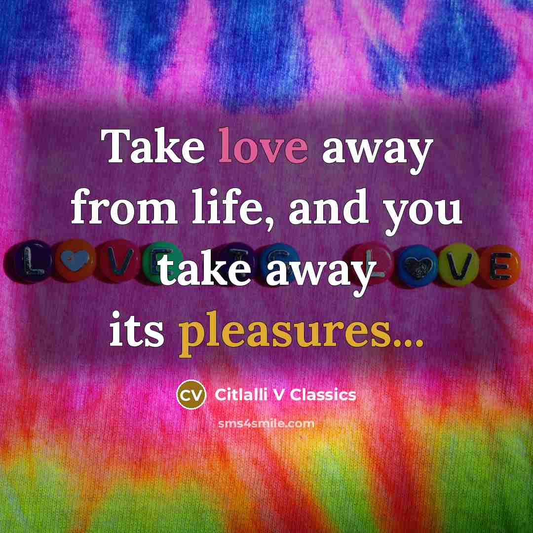 “Take love away from life, and you take away its…” quote by Citlalli V Classics