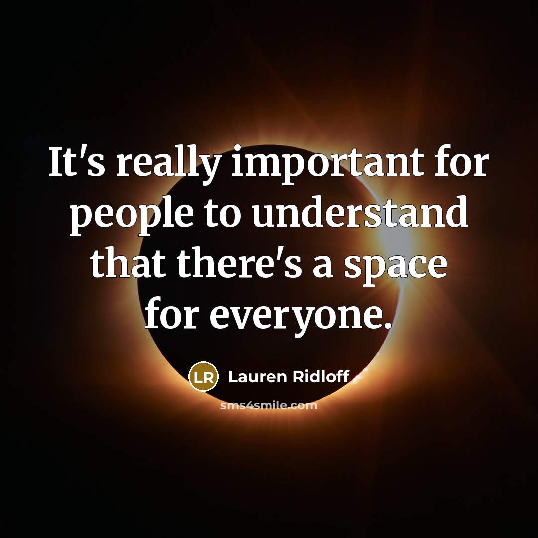 “It's really important for people to understand that there's a…” quote by Lauren Ridloff