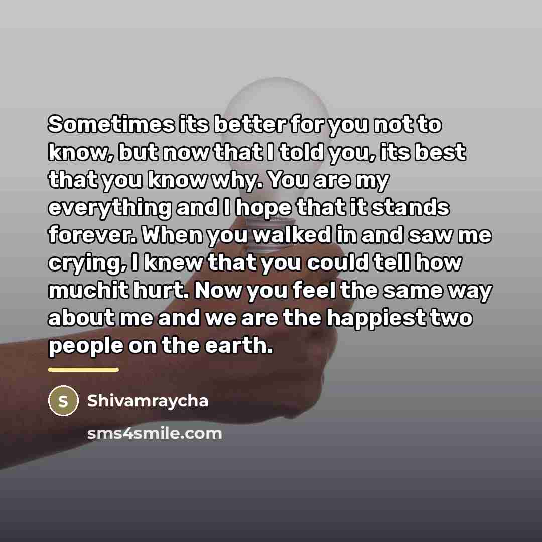 “Sometimes its better for you not to know, but now…” quote by Shivamraycha