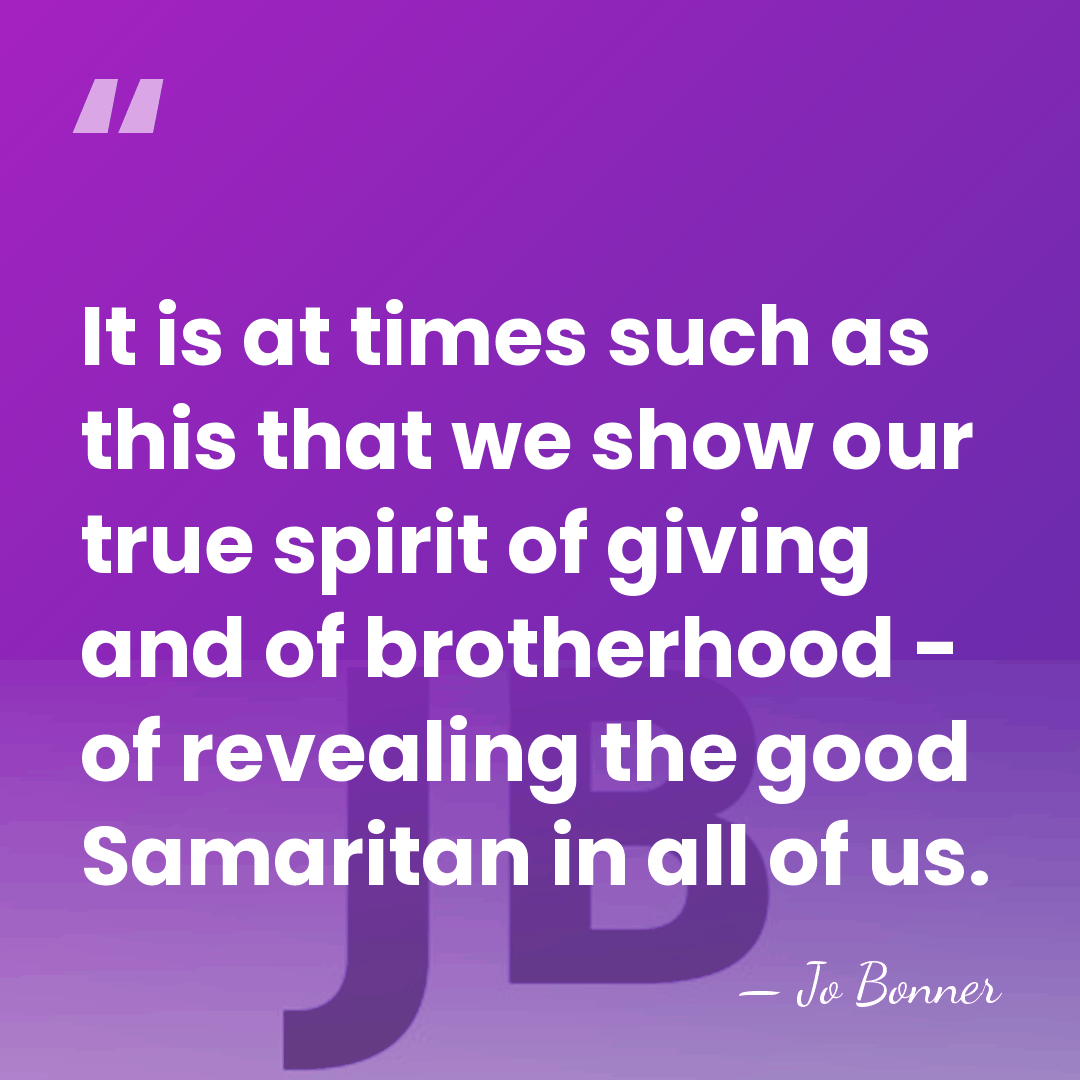 It is at times such as this that we show our true&hellip; - Jo Bonner