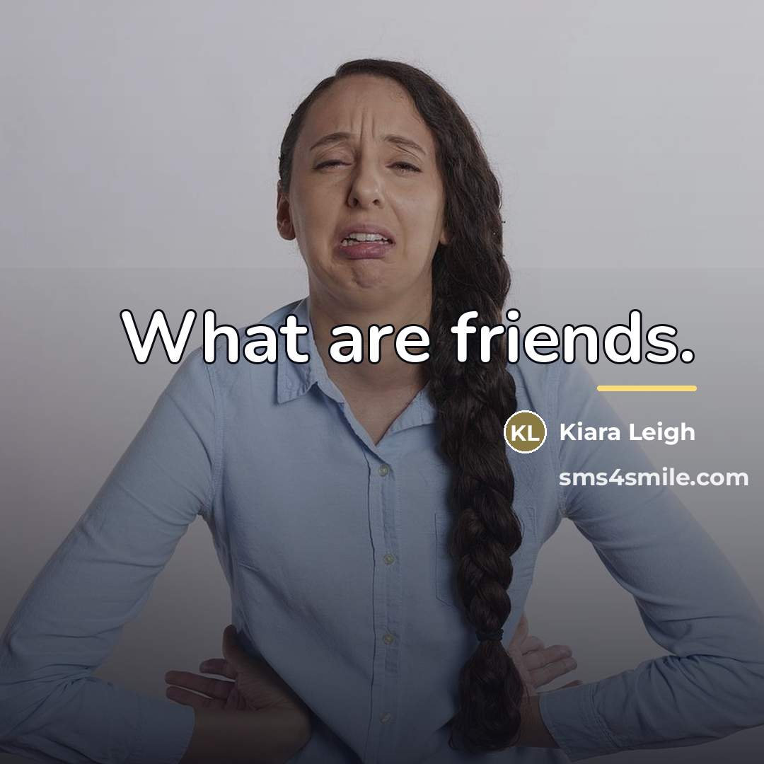 “What are friends.…” quote by Kiara Leigh