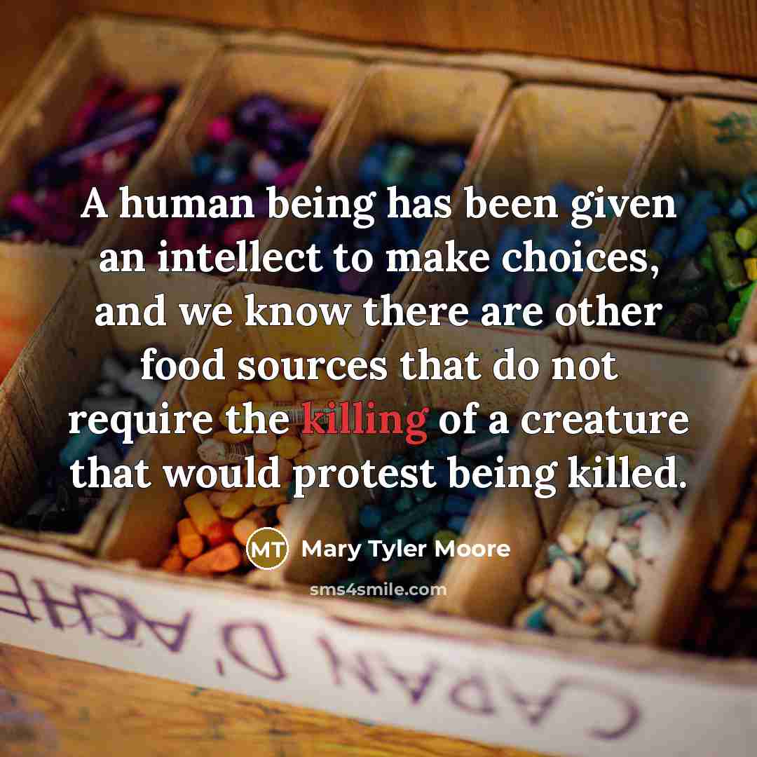 “A human being has been given an intellect to make…” quote by Mary Tyler Moore