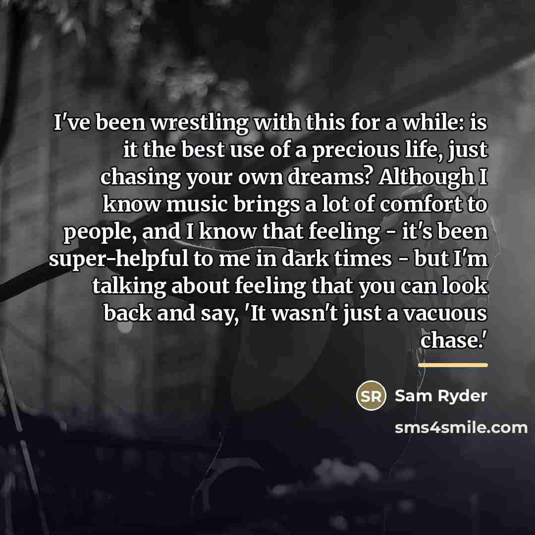 “I've been wrestling with this for a while: is it…” quote by Sam Ryder