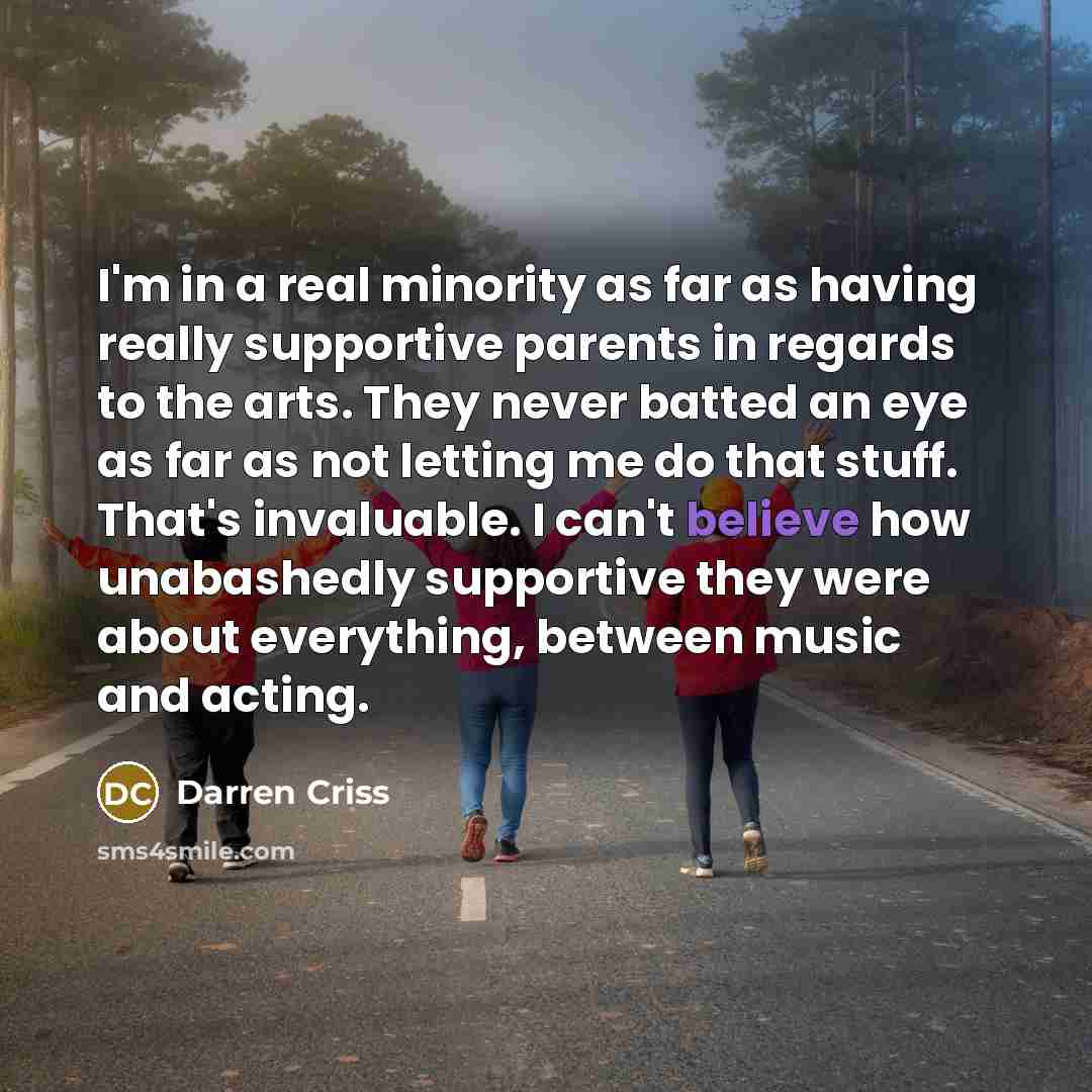 “I'm in a real minority as far as having really…” quote by Darren Criss