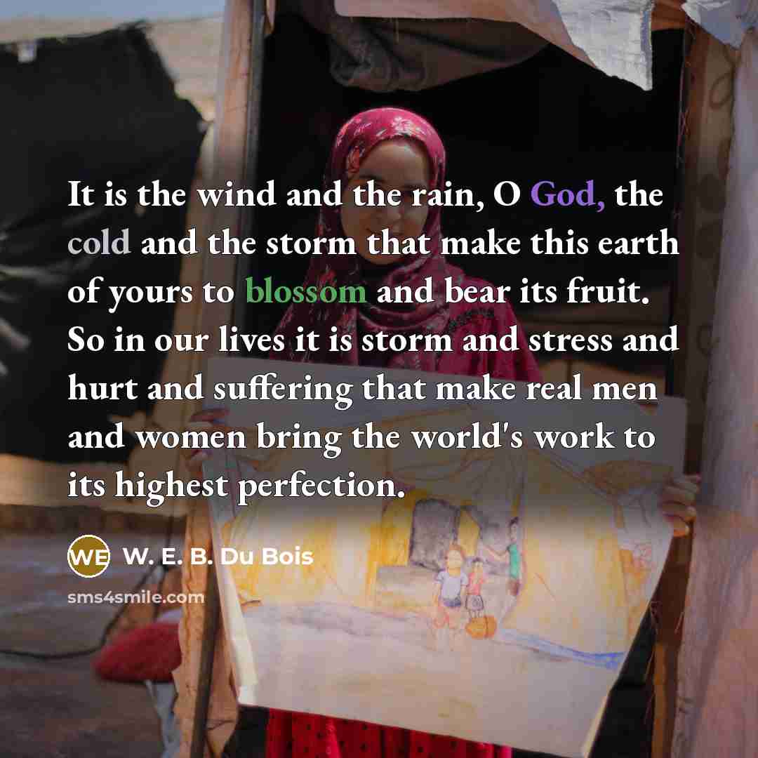 “It is the wind and the rain, O God, the…” quote by W. E. B. Du Bois
