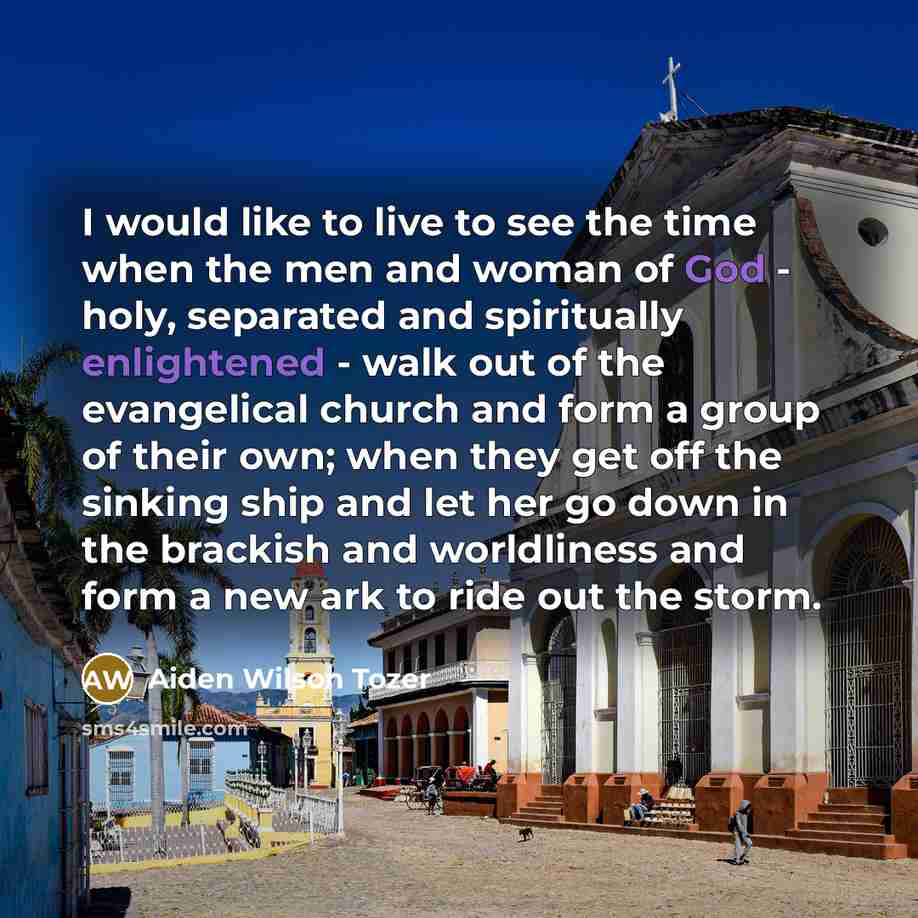 “I would like to live to see the time when…” quote by Aiden Wilson Tozer