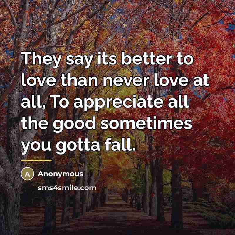 “They say its better to love than never love at…” quote by Anonymous