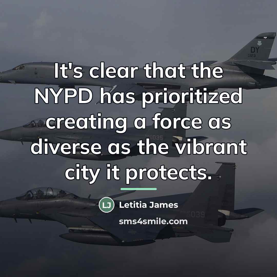 “It's clear that the NYPD has prioritized creating a force…” quote by Letitia James