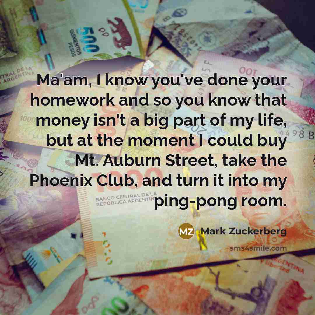“Ma'am, I know you've done your homework and so you…” quote by Mark Zuckerberg