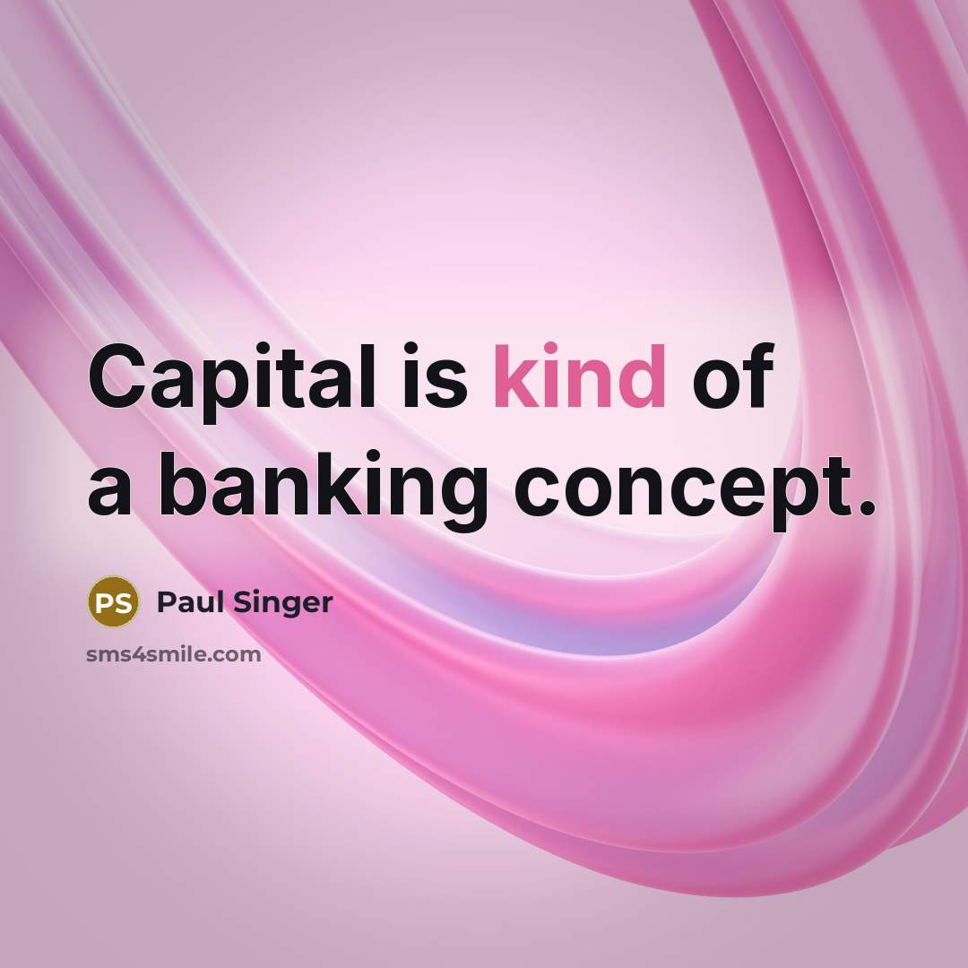 “Capital is kind of a banking concept.…” quote by Paul Singer