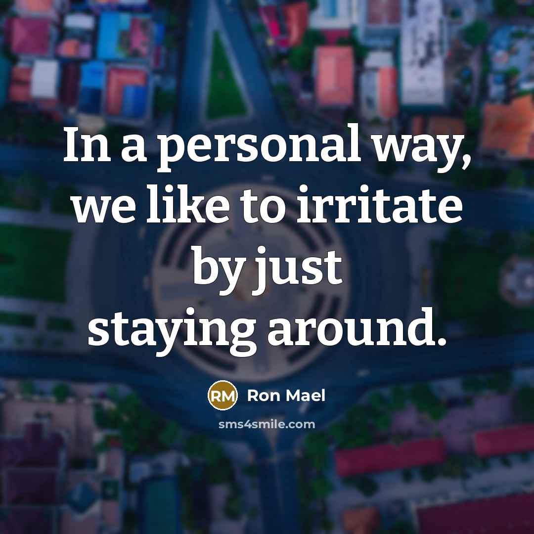 “In a personal way, we like to irritate by just…” quote by Ron Mael