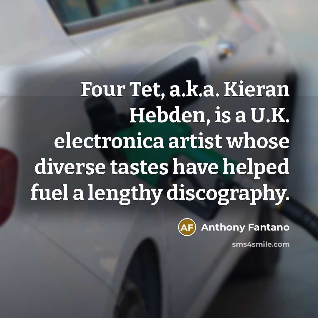 “Four Tet, a.k.a. Kieran Hebden, is a U.K. electronica artist…” quote by Anthony Fantano