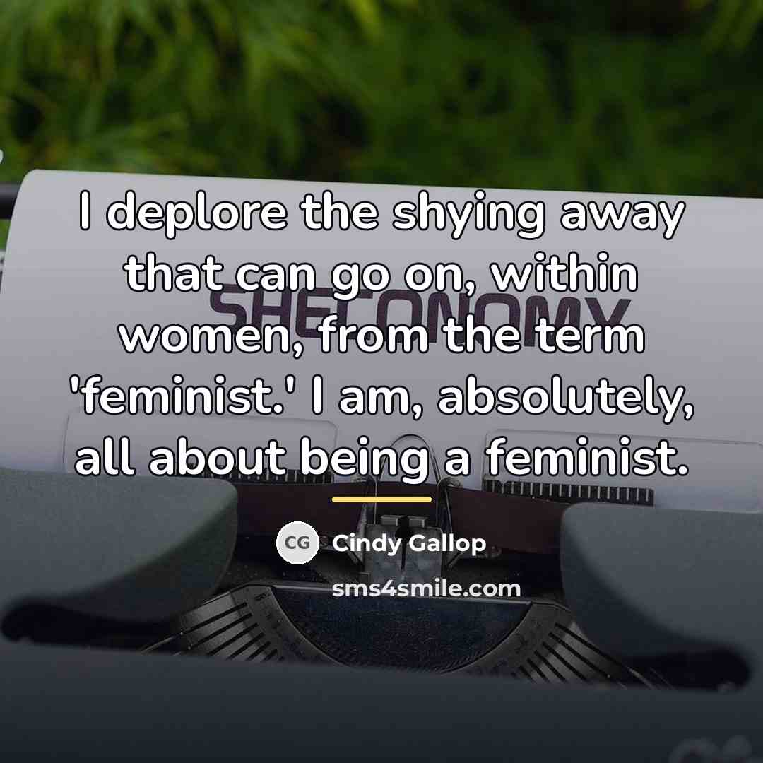 “I deplore the shying away that can go on, within…” quote by Cindy Gallop