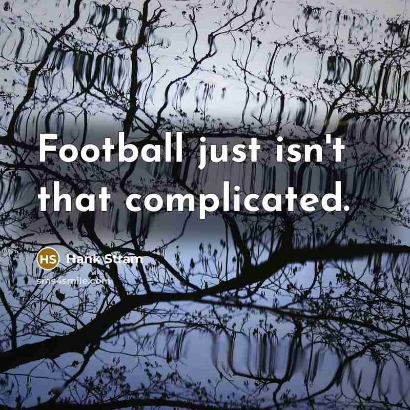 “Football just isn't that complicated.…” quote by Hank Stram