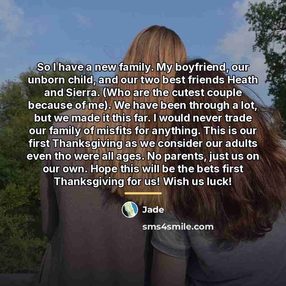 “So I have a new family. My boyfriend, our unborn…” quote by Jade