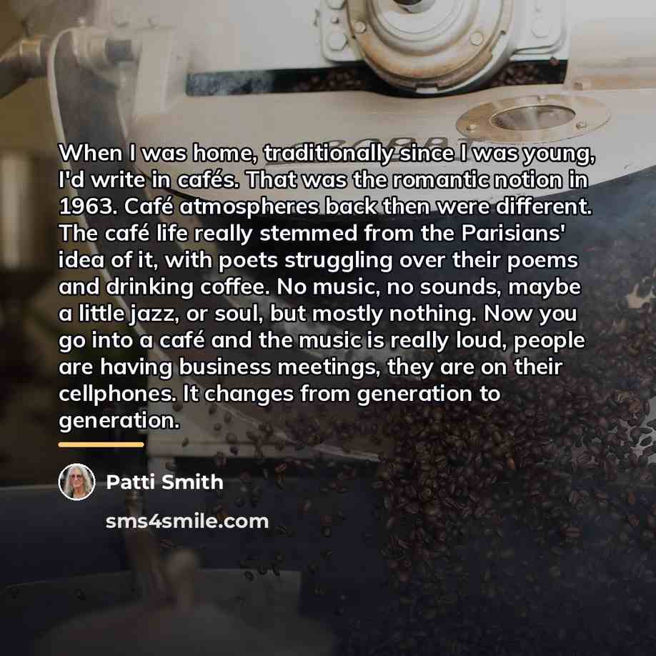 “When I was home, traditionally since I was young, I'd…” quote by Patti Smith