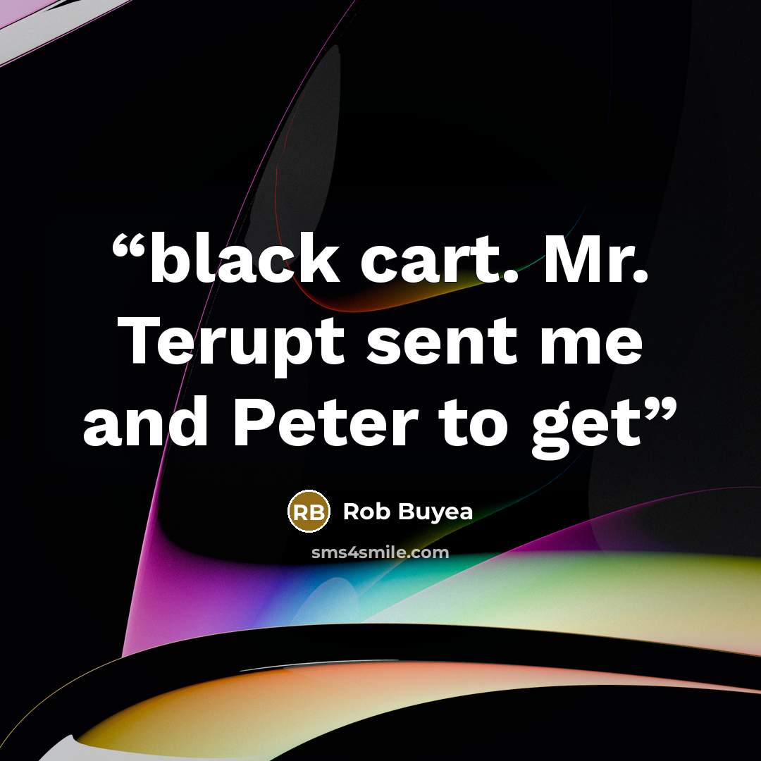 “black cart. Mr. Terupt sent me and Peter to get” quote by Rob Buyea