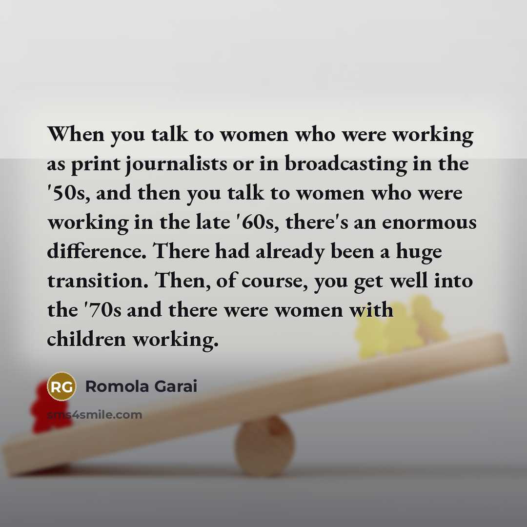 “When you talk to women who were working as print…” quote by Romola Garai