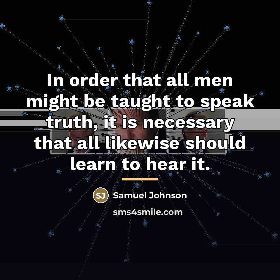 “In order that all men might be taught to speak…” quote by Samuel Johnson