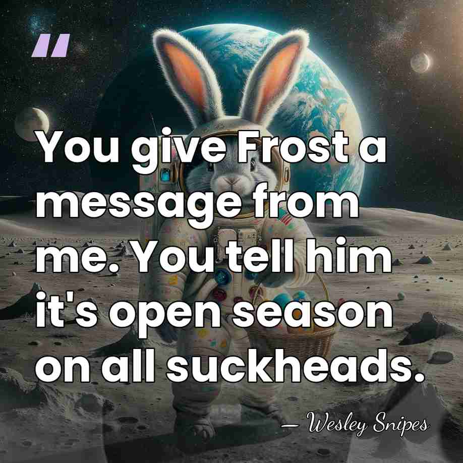 You give Frost a message from me. You tell him it's open&hellip; - Wesley Snipes
