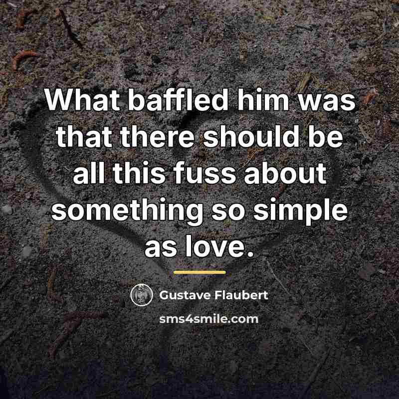 “What baffled him was that there should be all this…” quote by Gustave Flaubert