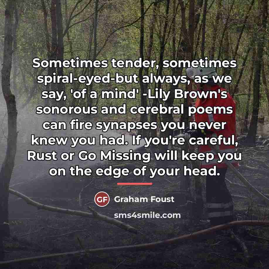 “Sometimes tender, sometimes spiral-eyed-but always, as we say, 'of a…” quote by Graham Foust