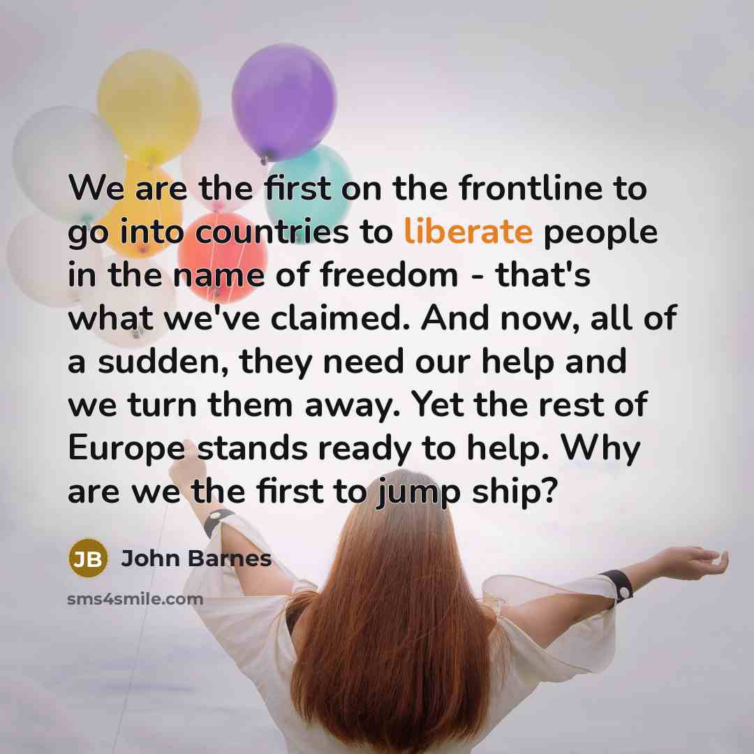 “We are the first on the frontline to go into…” quote by John Barnes