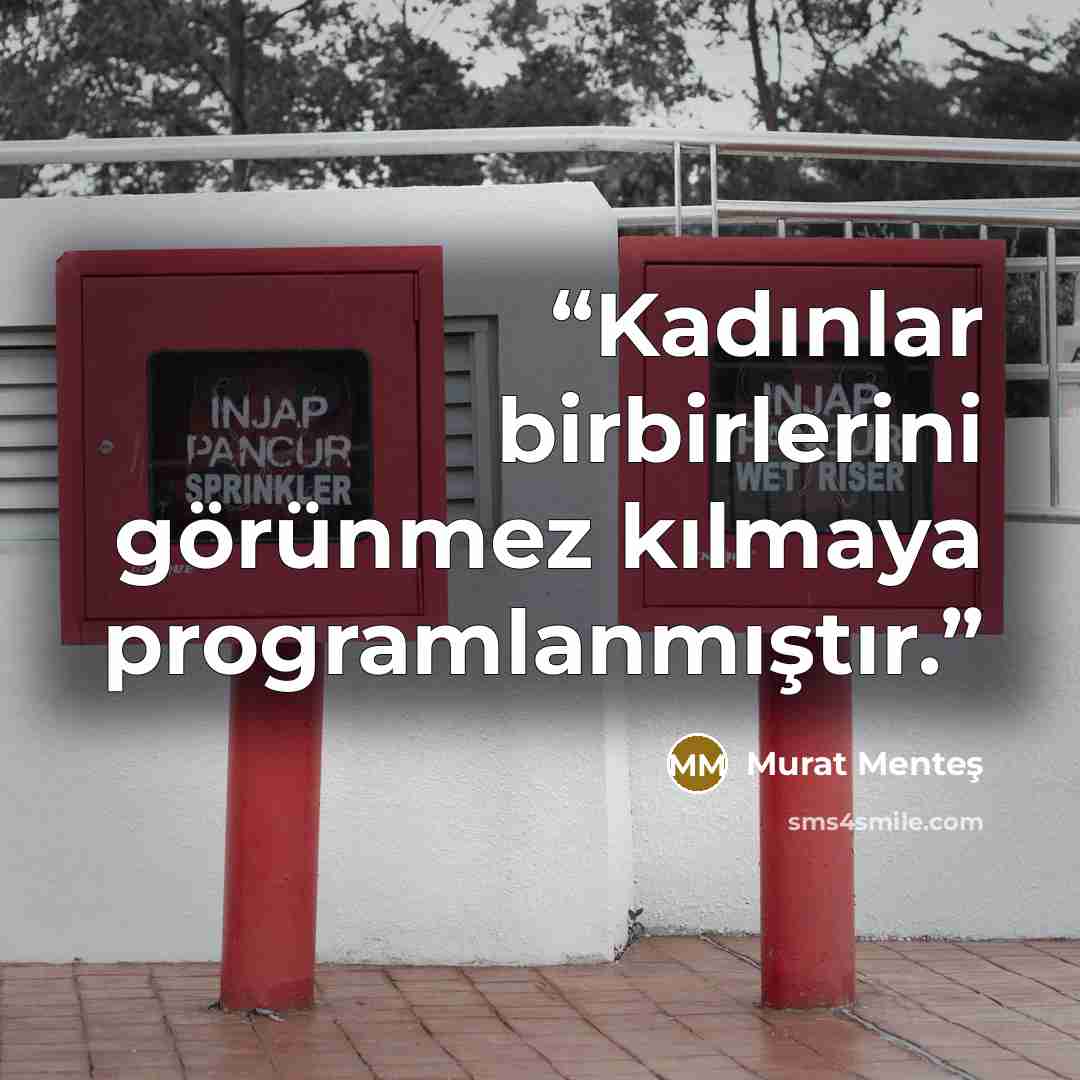 “Kadınlar birbirlerini görünmez kılmaya programlanmıştır.” quote by Murat Menteş