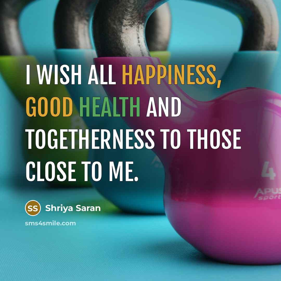 “I wish all happiness, good health and togetherness to those…” quote by Shriya Saran
