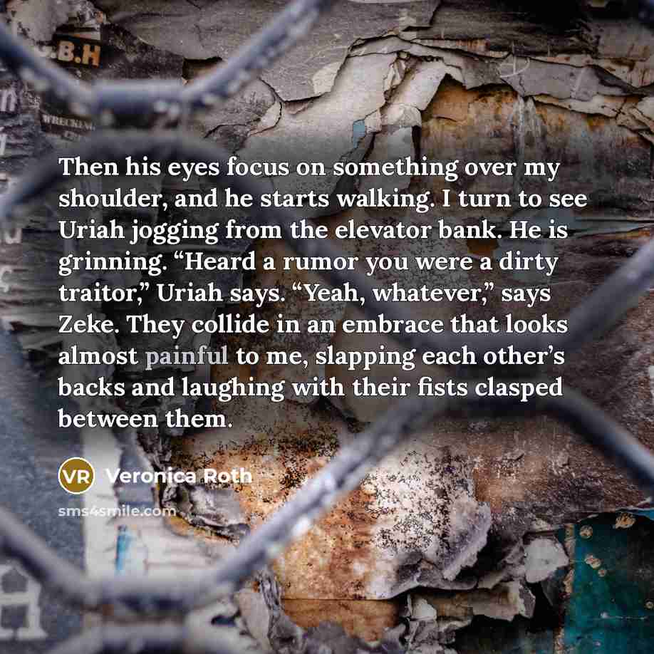 “Then his eyes focus on something over my shoulder, and…” quote by Veronica Roth