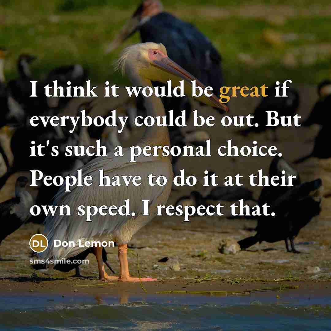 “I think it would be great if everybody could be…” quote by Don Lemon