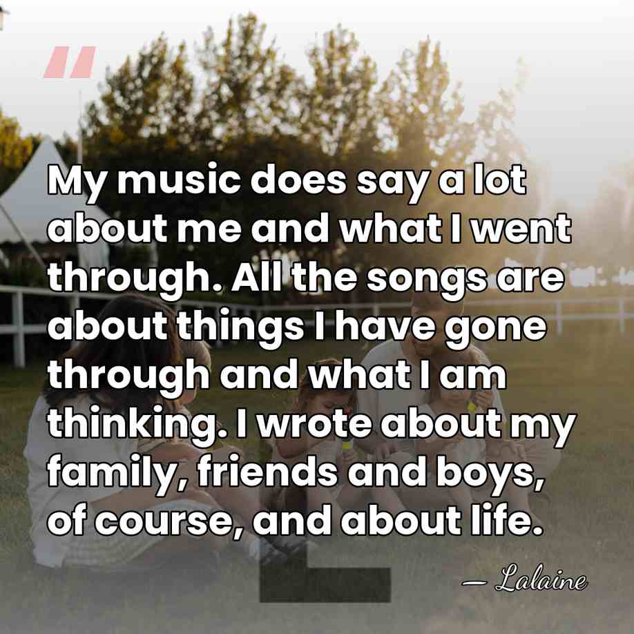 My music does say a lot about me and what I went&hellip; - Lalaine
