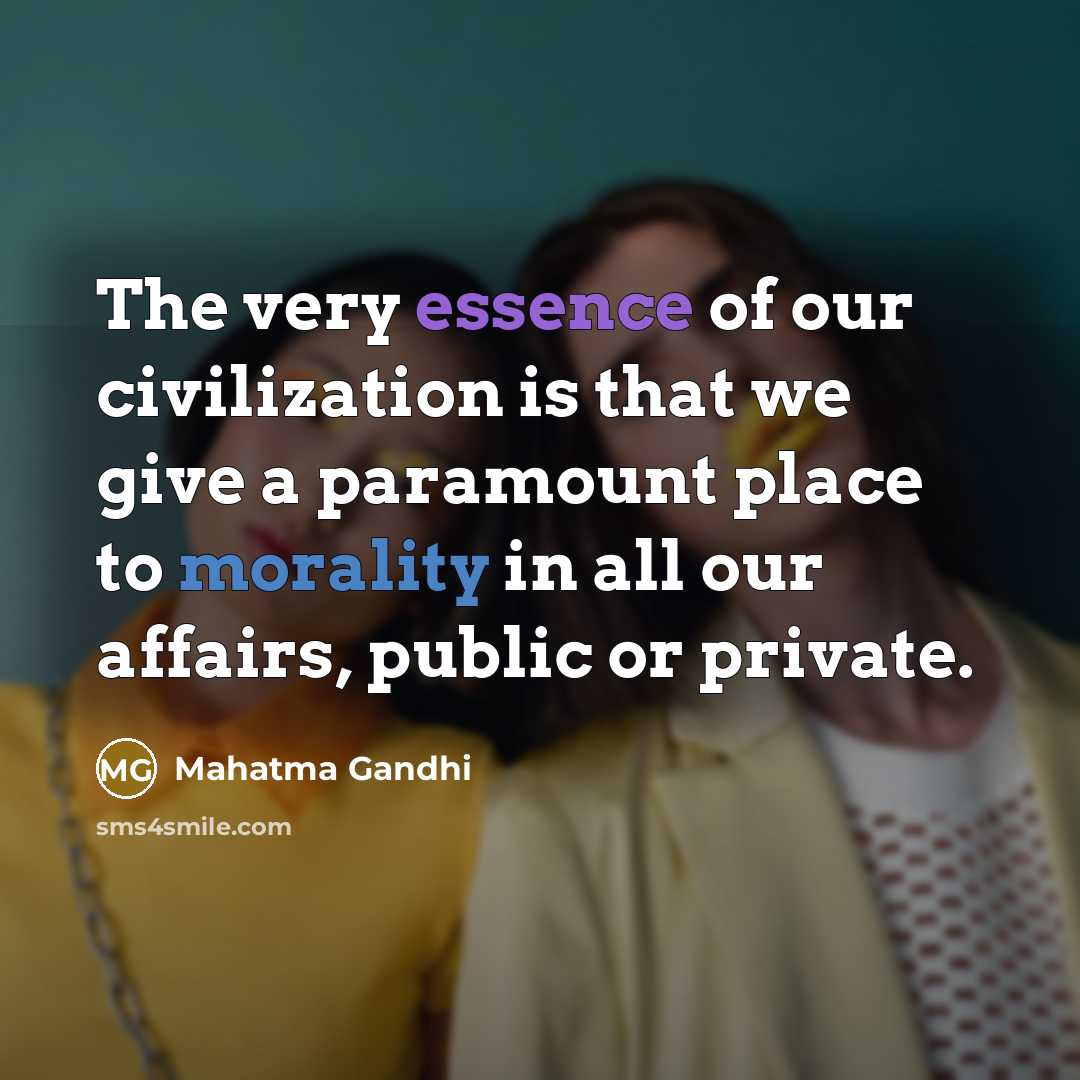 “The very essence of our civilization is that we give…” quote by Mahatma Gandhi