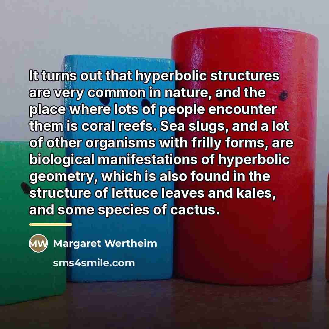 “It turns out that hyperbolic structures are very common in…” quote by Margaret Wertheim