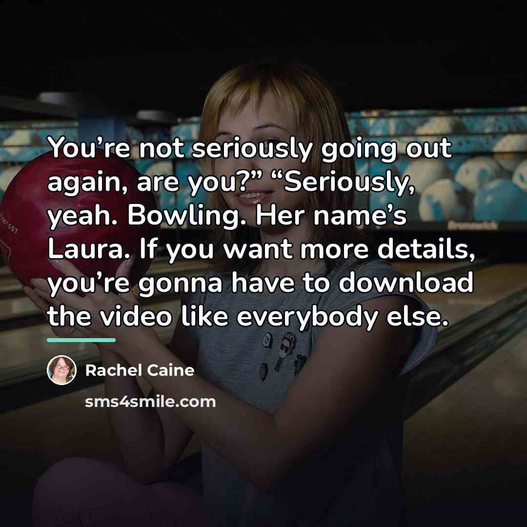 “You’re not seriously going out again, are you?” “Seriously, yeah.…” quote by Rachel Caine