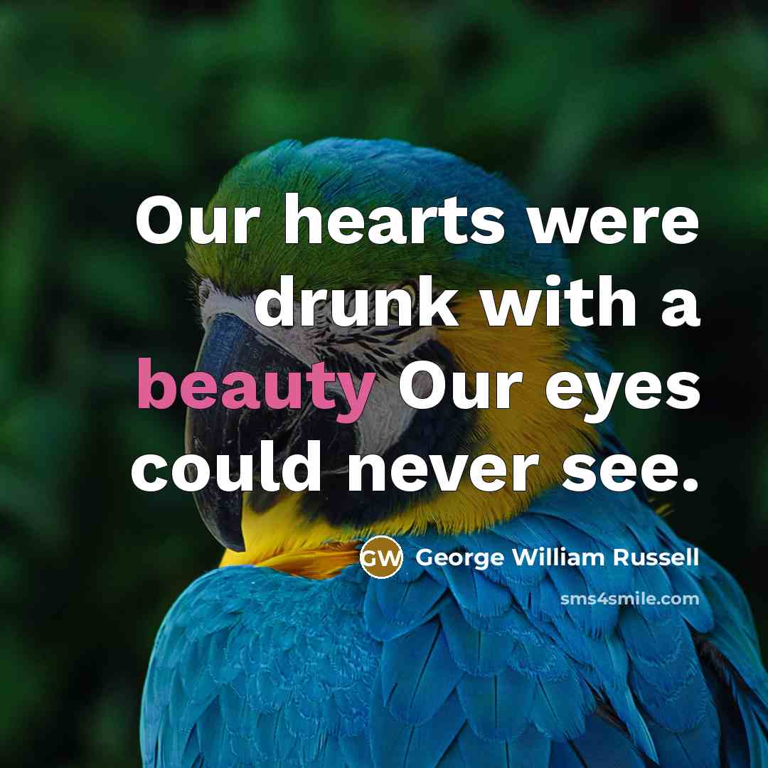 “Our hearts were drunk with a beauty Our eyes could…” quote by George William Russell