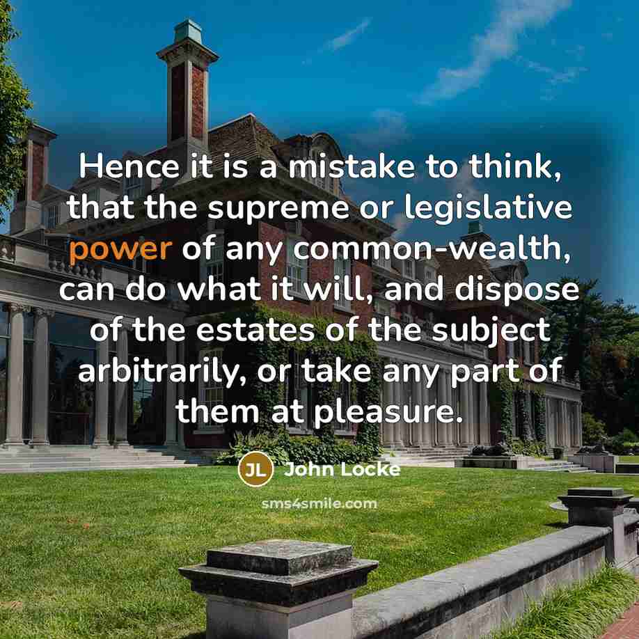 “Hence it is a mistake to think, that the supreme…” quote by John Locke