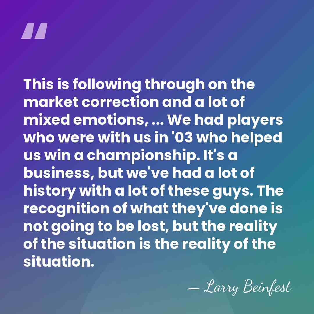 This is following through on the market correction and a lot of&hellip; - Larry Beinfest