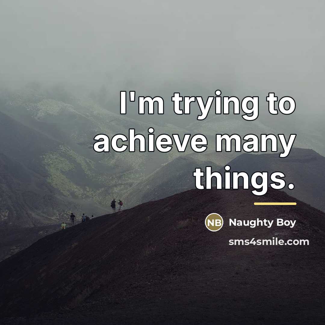 “I'm trying to achieve many things.…” quote by Naughty Boy